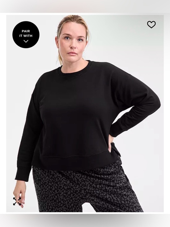 Ideology Tops - 🆕 Ideology Plus Size Relaxed Crewneck Fleece Sweatshirt
